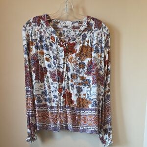 Christian Siriano Multicolor Floral Blouse